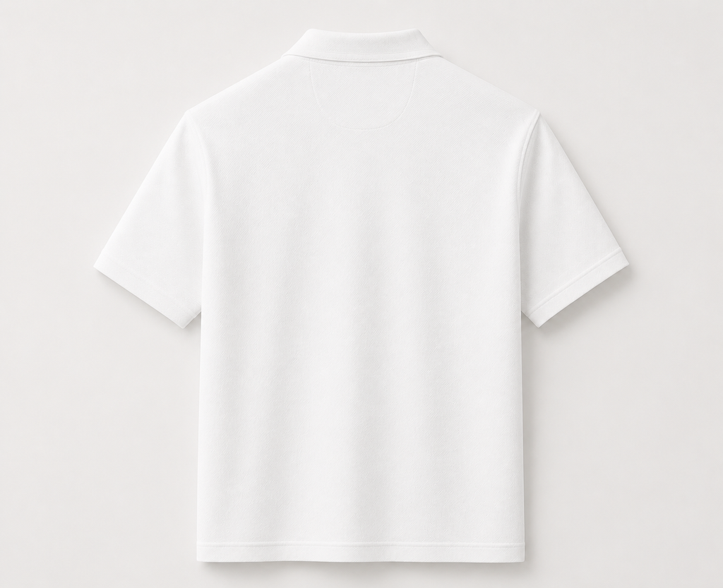 Polo Texturizado Manga Corta Blanco