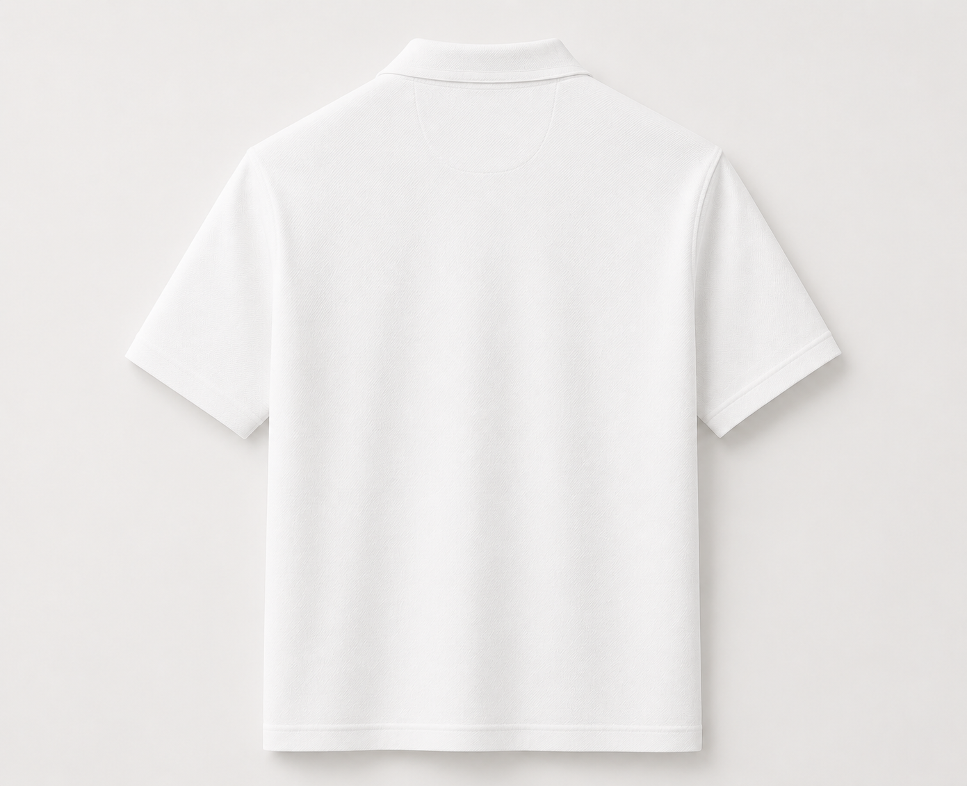 Polo Texturizado Manga Corta Blanco
