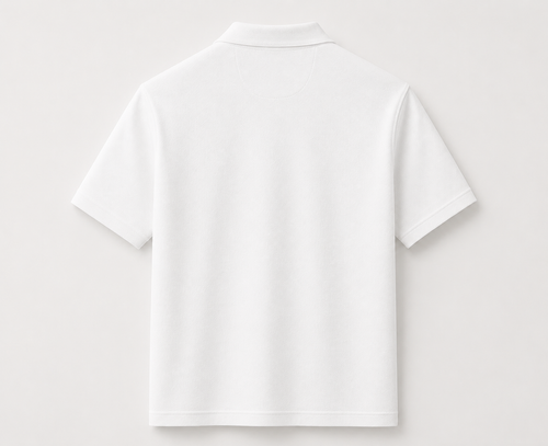 Polo Texturizado Manga Corta Blanco